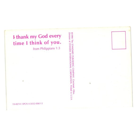 Vintage 1994 Greeting Card Parachuting Hippo Inspirational Message Marketing - Picture 2 of 2